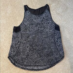 Women's Black and Gray Sleeveless Lulu Top